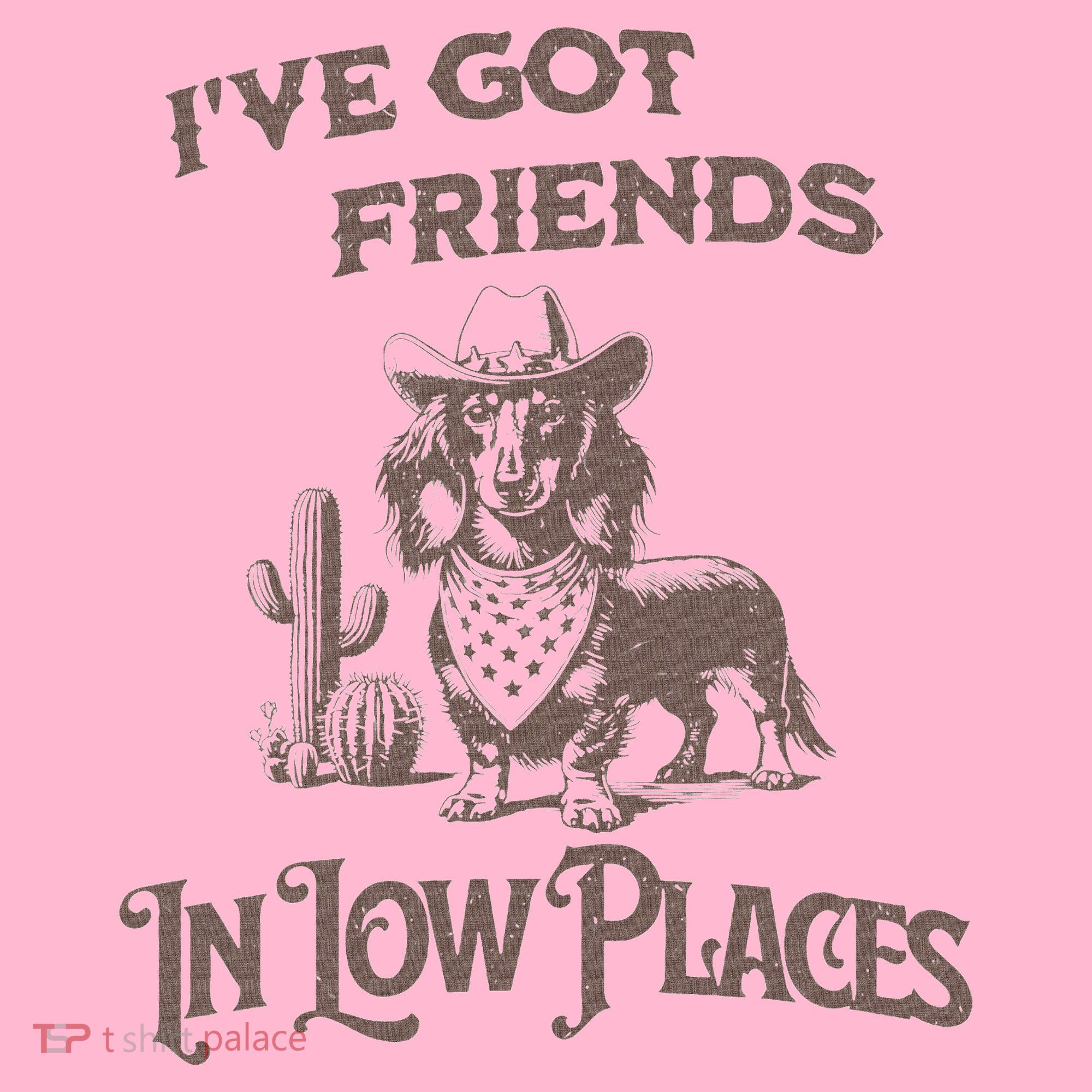 IVe Got Friends In Low Places Dachshund Long Sleeve Shirt