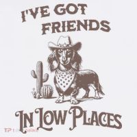IVe Got Friends In Low Places Dachshund Women's Hoodie thumb 2