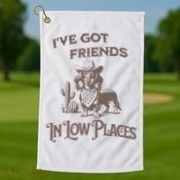 IVe Got Friends In Low Places Dachshund Golf Towel thumb 1