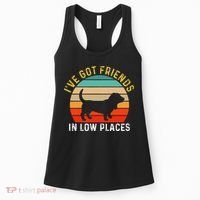 IVe Got Friends In Low Places Basset Hound Funny Dog Retro Women's Tank Top thumb 0