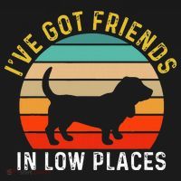 IVe Got Friends In Low Places Basset Hound Funny Dog Retro Women's Tank Top thumb 5