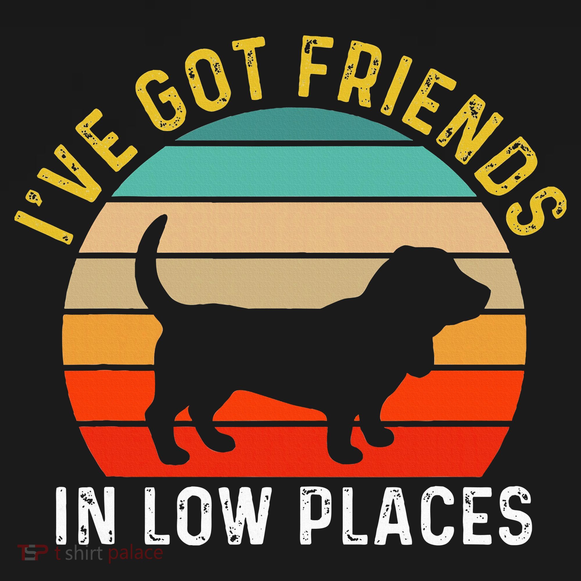IVe Got Friends In Low Places Basset Hound Funny Dog Retro Women's Tank Top