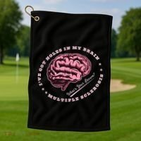 IVe Got Holes In My Brain Ms Multiple Sclerosis Awareness Golf Towel thumb 1