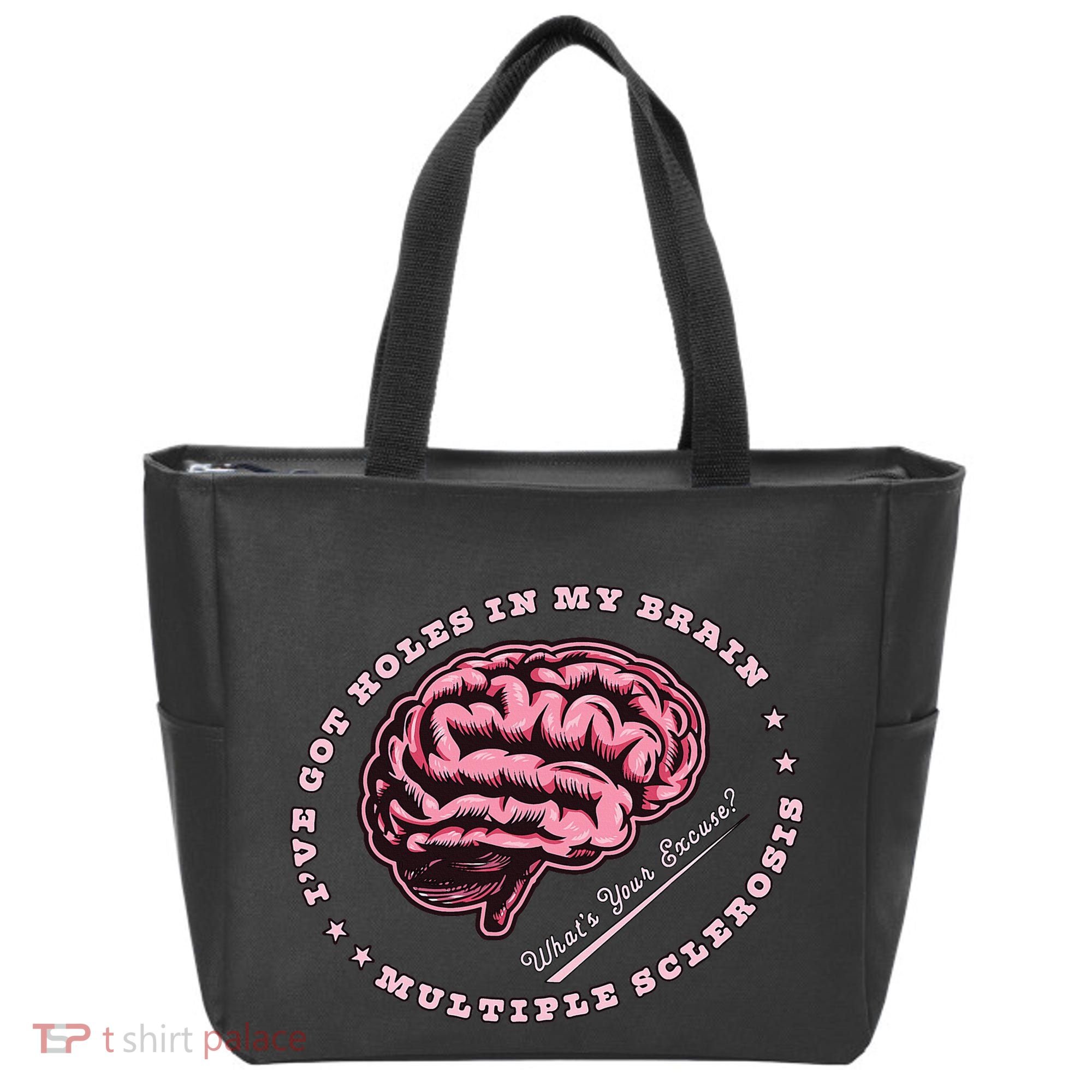 IVe Got Holes In My Brain Ms Multiple Sclerosis Awareness Tote Bag