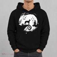 Italian Greyhound Halloween Costume Moon Silhouette Hoodie thumb 0