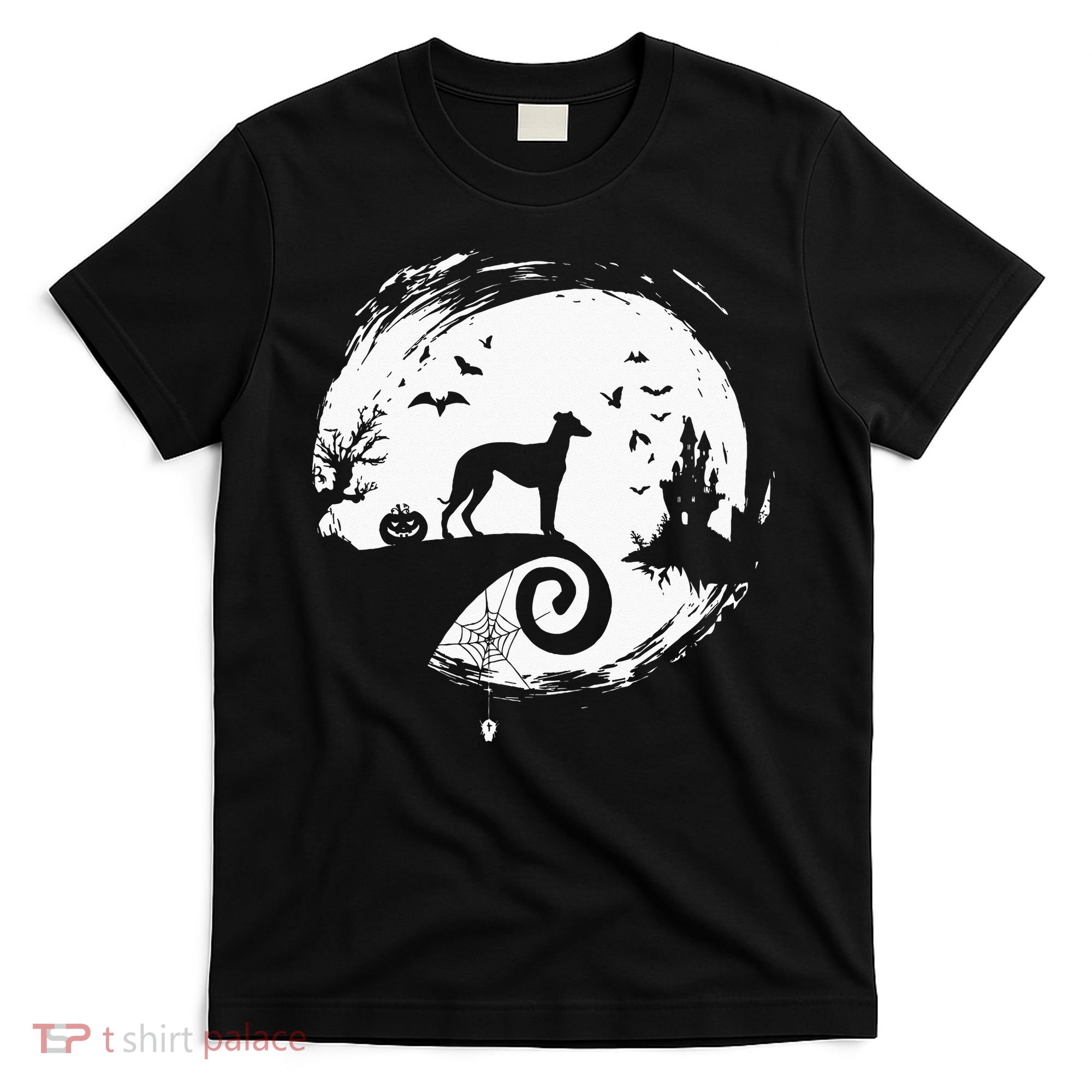 Italian Greyhound Halloween Costume Moon Silhouette T-Shirt