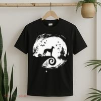 Italian Greyhound Halloween Costume Moon Silhouette T-Shirt thumb 2