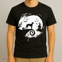 Italian Greyhound Halloween Costume Moon Silhouette T-Shirt thumb 3