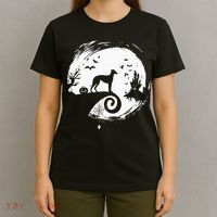 Italian Greyhound Halloween Costume Moon Silhouette T-Shirt thumb 4