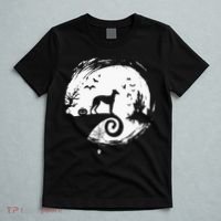 Italian Greyhound Halloween Costume Moon Silhouette T-Shirt thumb 5