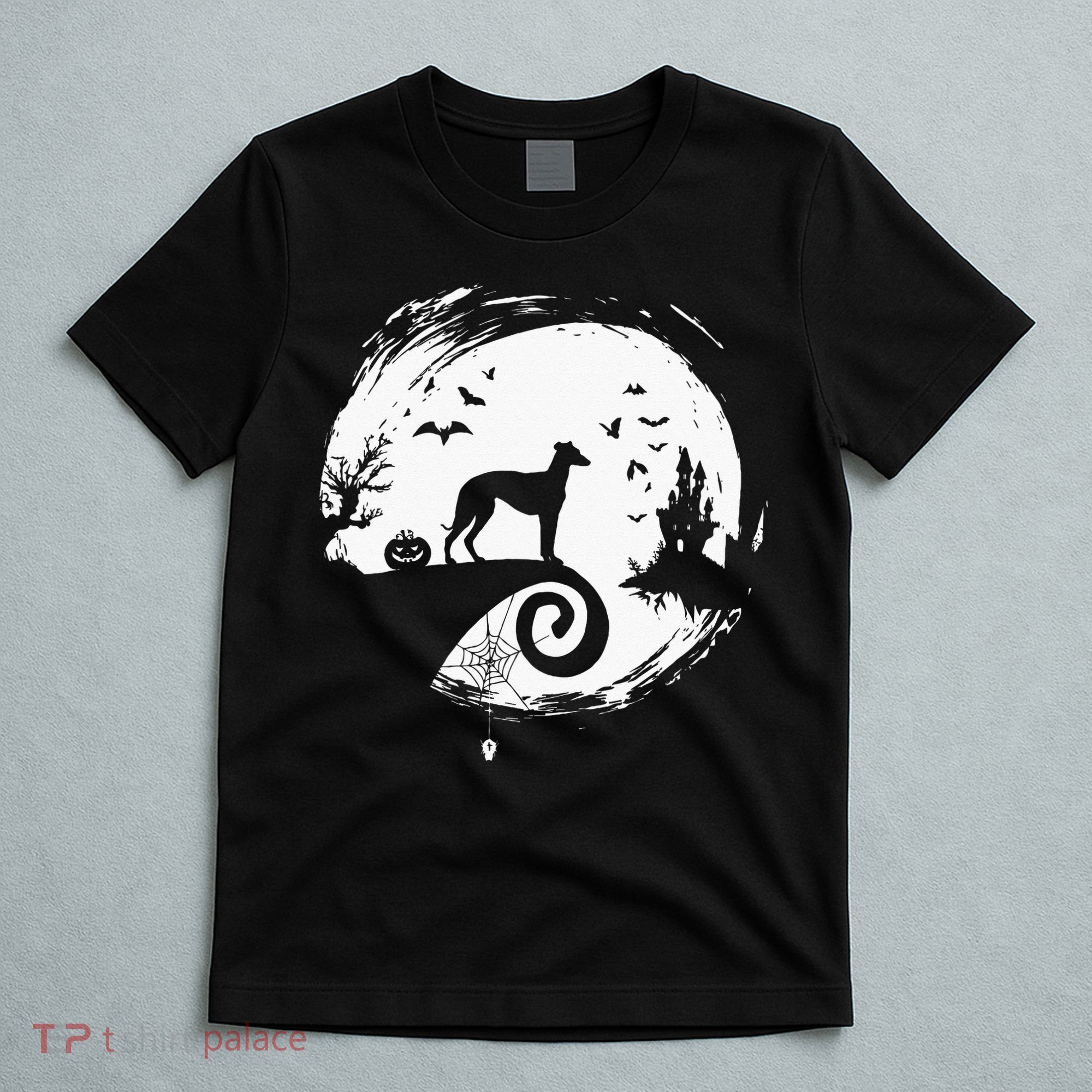 Italian Greyhound Halloween Costume Moon Silhouette T-Shirt