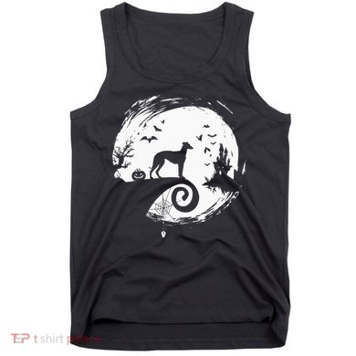 Italian Greyhound Halloween Costume Moon Silhouette Tank Top