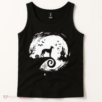 Italian Greyhound Halloween Costume Moon Silhouette Tank Top thumb 2