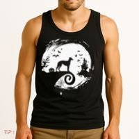 Italian Greyhound Halloween Costume Moon Silhouette Tank Top thumb 3