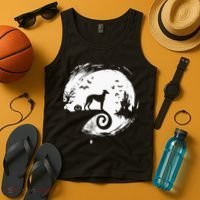 Italian Greyhound Halloween Costume Moon Silhouette Tank Top thumb 4