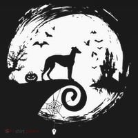 Italian Greyhound Halloween Costume Moon Silhouette Tank Top thumb 6
