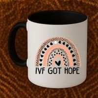 IVF Got Hope Inspiration Rainbow IVF Mom Fertility Surrogate Coffee Mug thumb 2