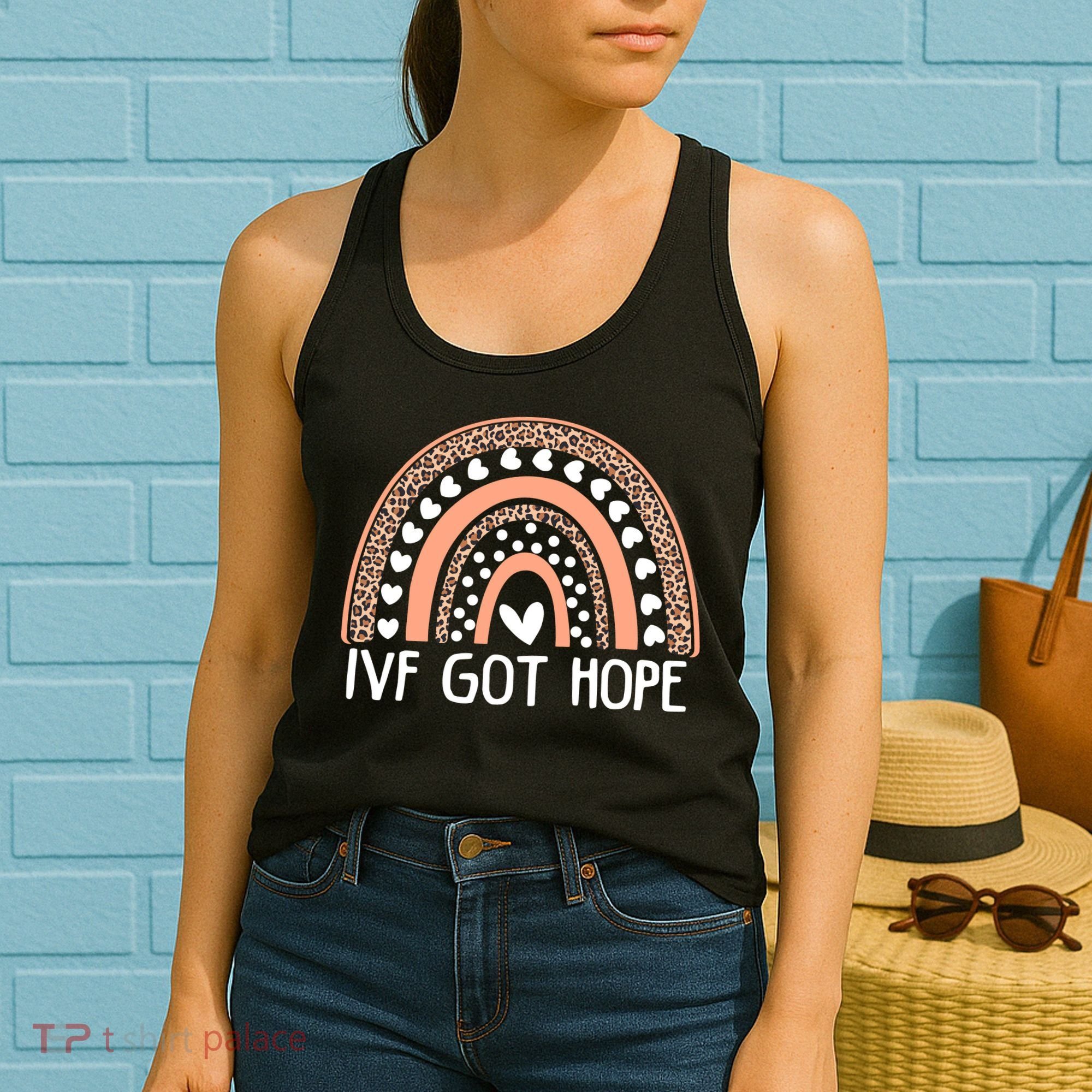 IVF Got Hope Inspiration Rainbow IVF Mom Fertility Surrogate Women's Tank Top