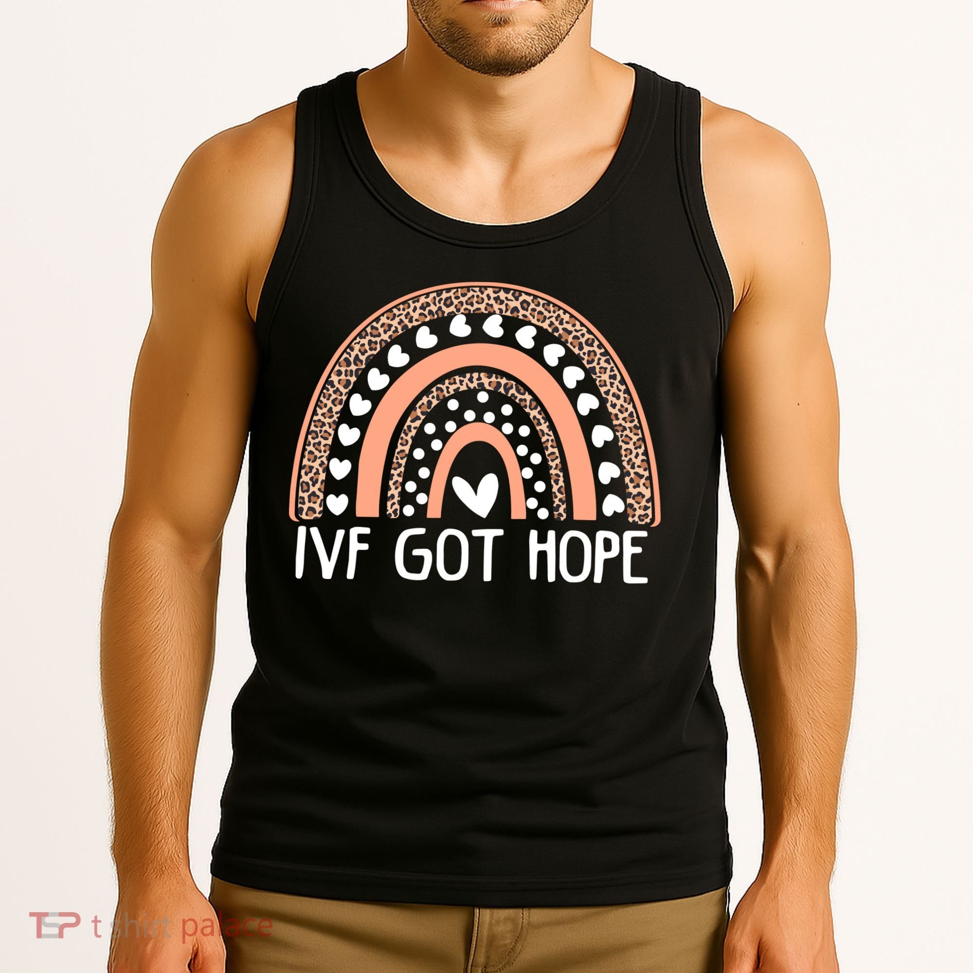 IVF Got Hope Inspiration Rainbow IVF Mom Fertility Surrogate Tank Top