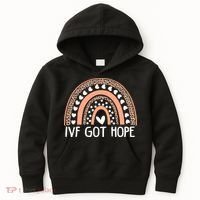 IVF Got Hope Inspiration Rainbow IVF Mom Fertility Surrogate Kids Hoodie thumb 0