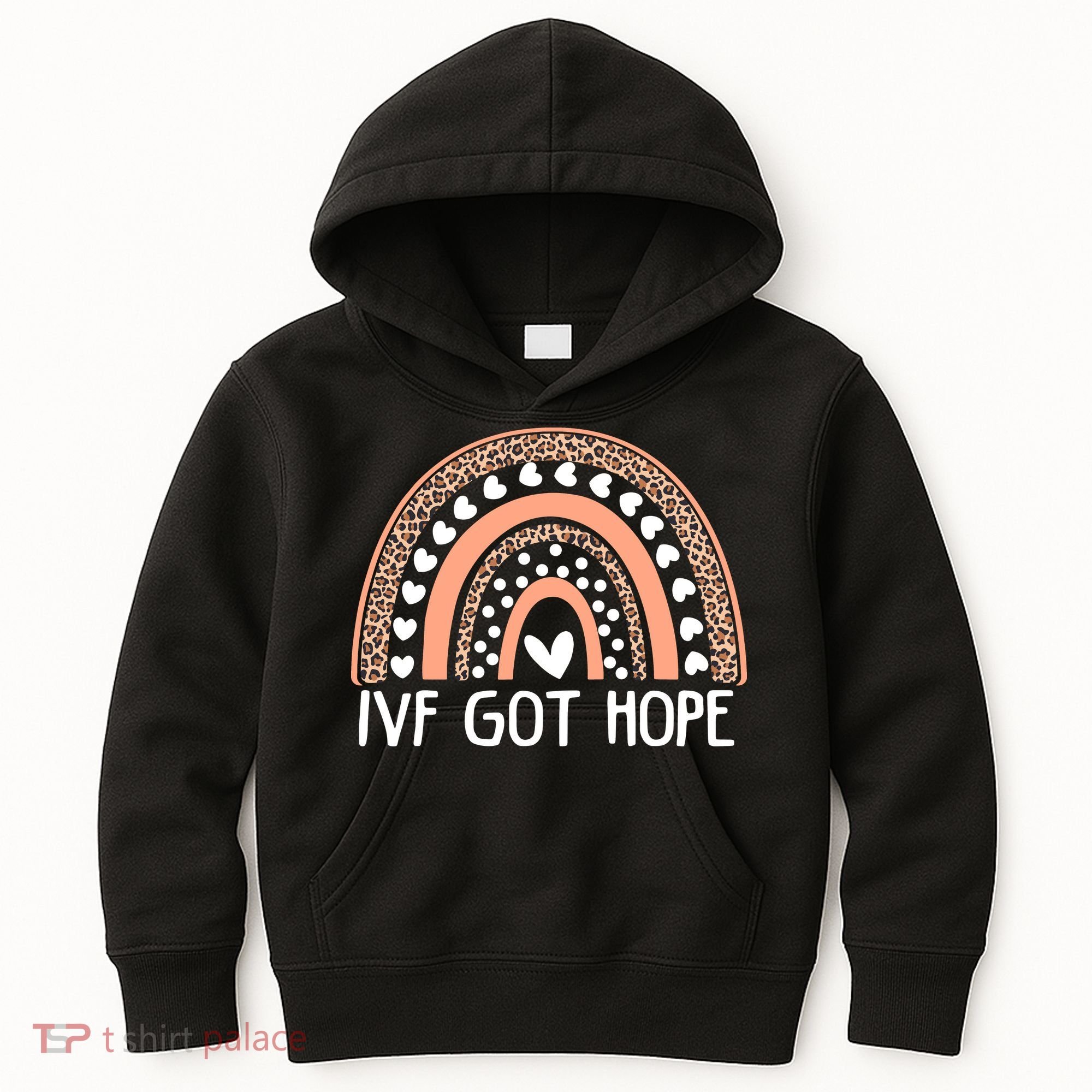 IVF Got Hope Inspiration Rainbow IVF Mom Fertility Surrogate Kids Hoodie