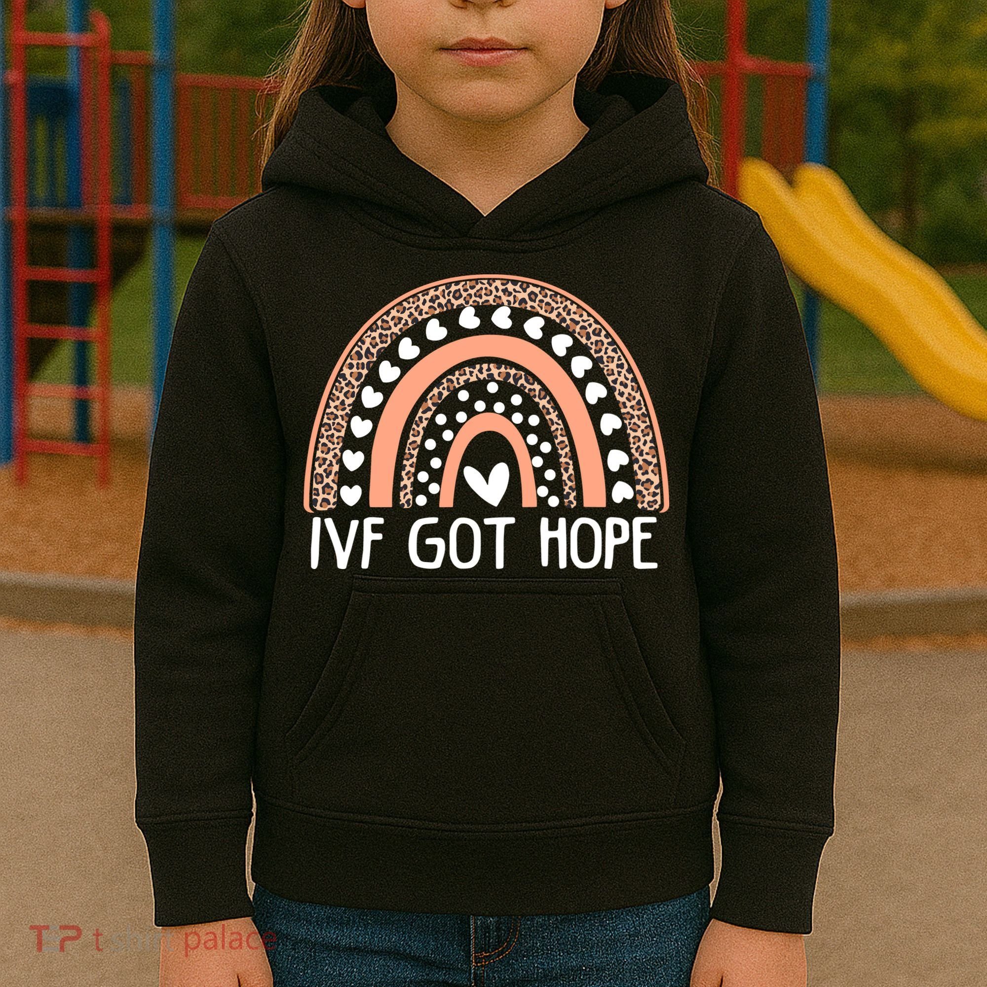 IVF Got Hope Inspiration Rainbow IVF Mom Fertility Surrogate Kids Hoodie