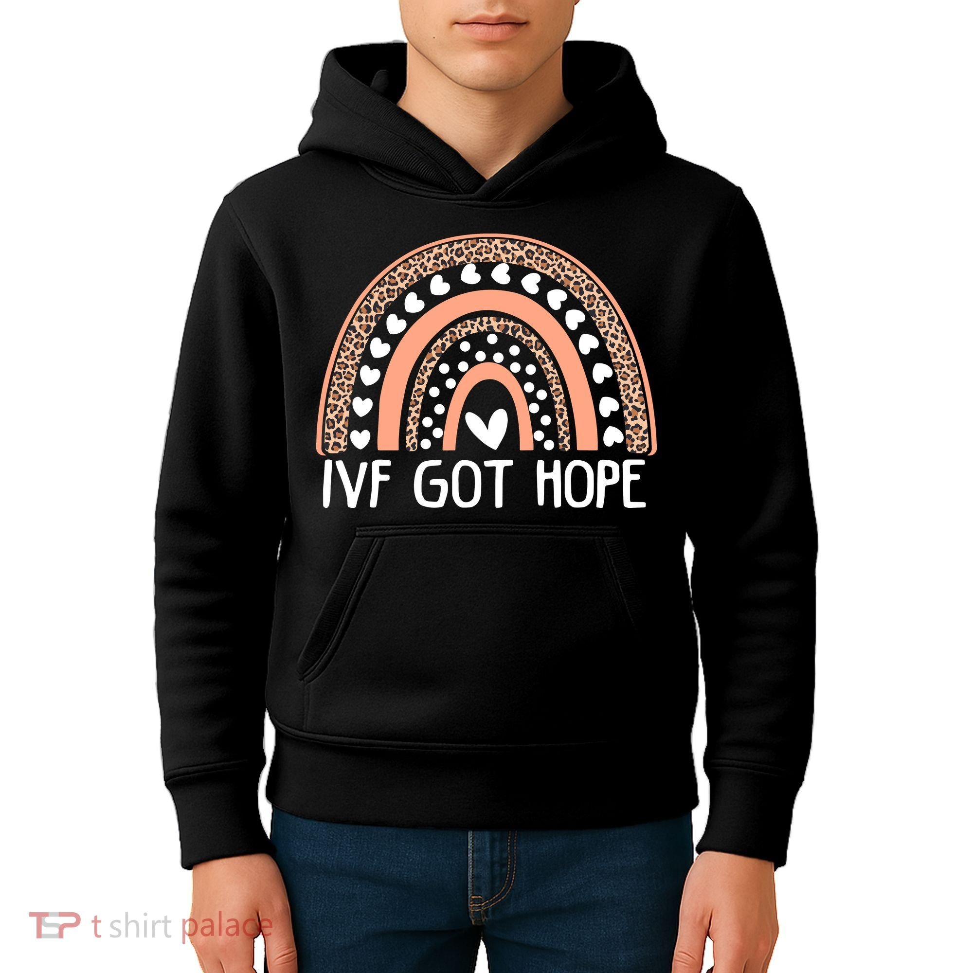 IVF Got Hope Inspiration Rainbow IVF Mom Fertility Surrogate Kids Hoodie