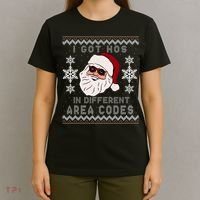 I Got Hos In Different Area Codes Funny Christmas Sweater T-Shirt thumb 4