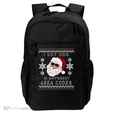 I Got Hos In Different Area Codes Funny Christmas Sweater Backpack