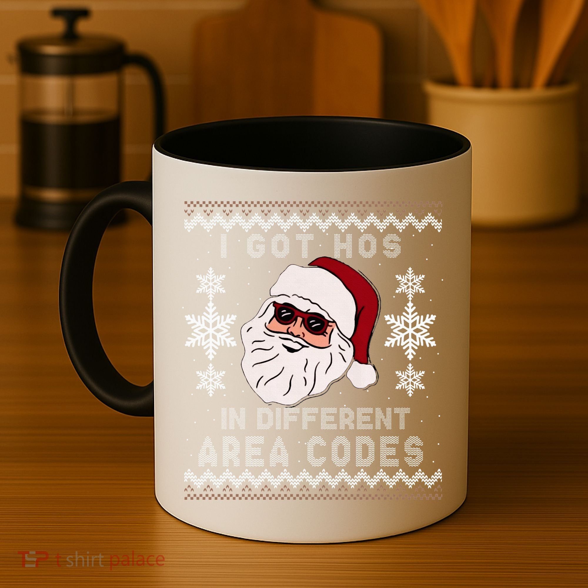 I Got Hos In Different Area Codes Funny Christmas Sweater Coffee Mug