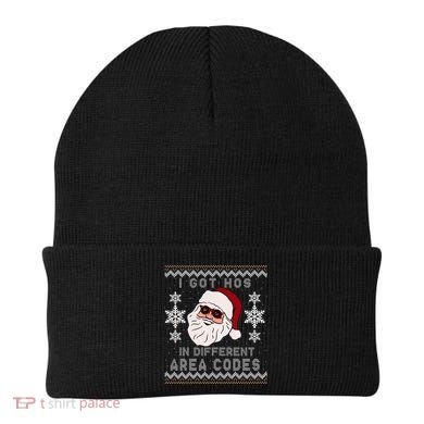 I Got Hos In Different Area Codes Funny Christmas Sweater Beanie