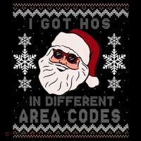 I Got Hos In Different Area Codes Funny Christmas Sweater Coaster thumb 2