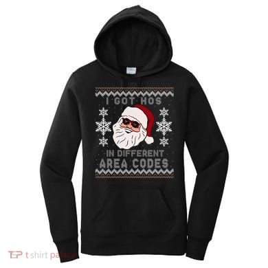 I Got Hos In Different Area Codes Funny Christmas Sweater Women's Hoodie