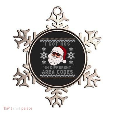 I Got Hos In Different Area Codes Funny Christmas Sweater Ornament