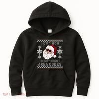 I Got Hos In Different Area Codes Funny Christmas Sweater Kids Hoodie thumb 0