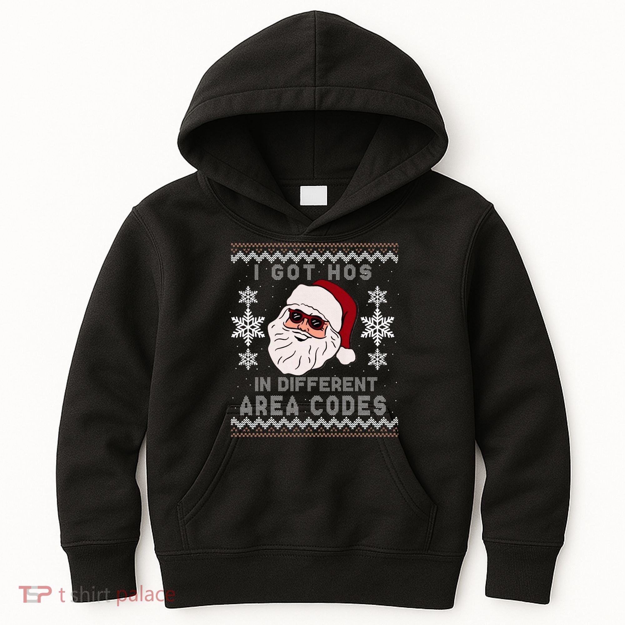 I Got Hos In Different Area Codes Funny Christmas Sweater Kids Hoodie