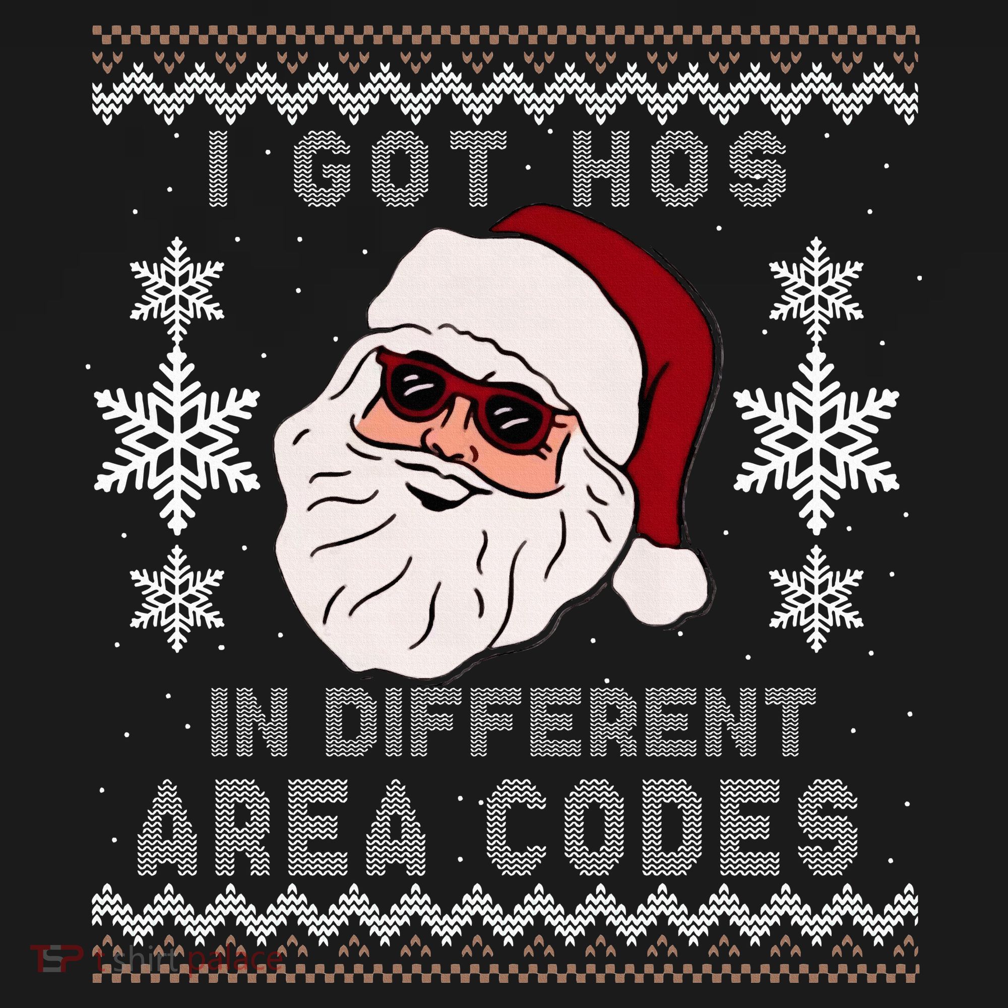 I Got Hos In Different Area Codes Funny Christmas Sweater Kids Long Sleeve Shirt