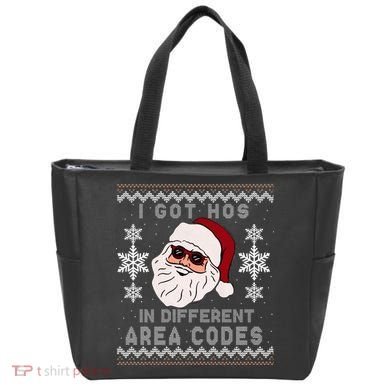 I Got Hos In Different Area Codes Funny Christmas Sweater Tote Bag