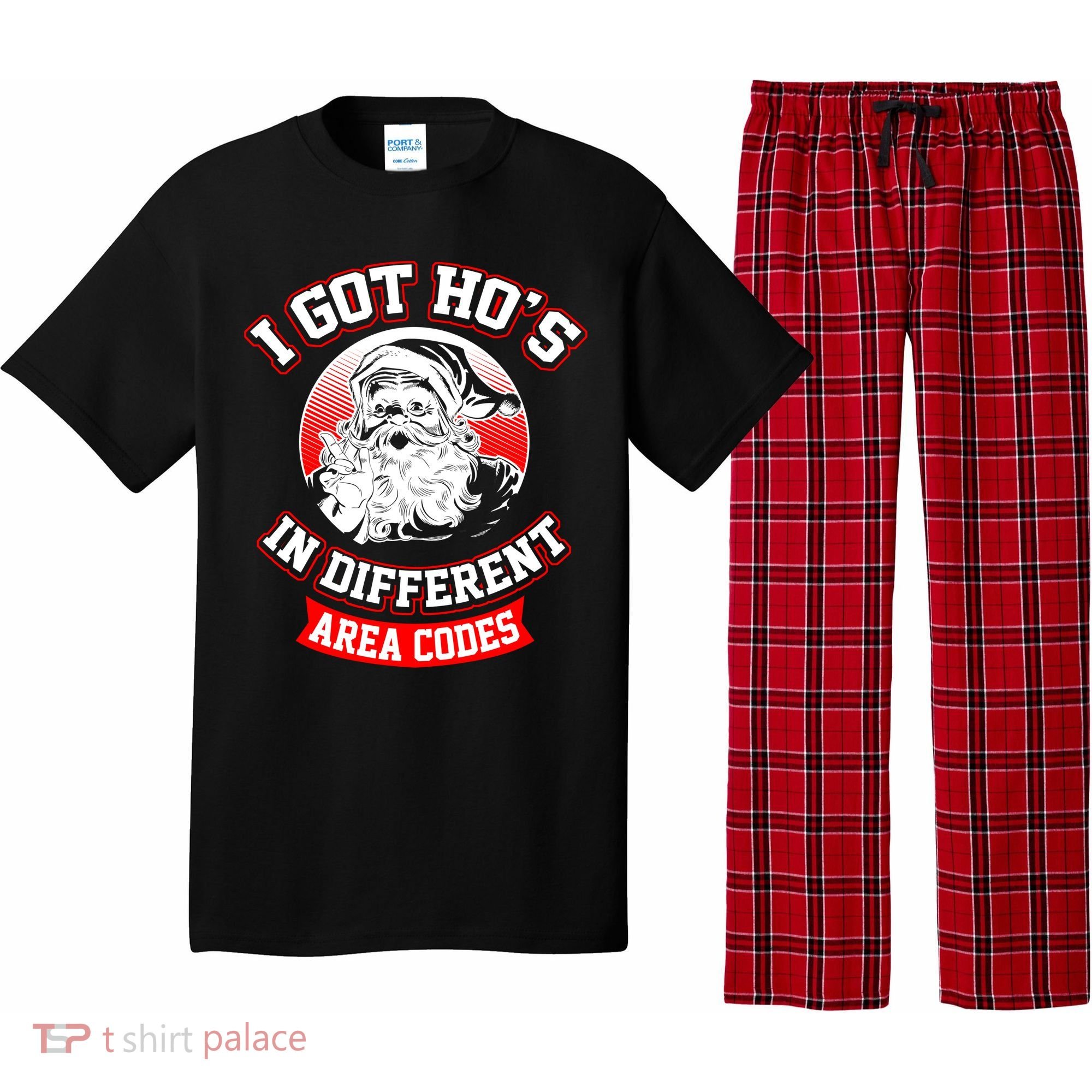 I Got Hos In Different Area Codes Christmas Gift Santa Pajama Set