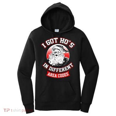 I Got Hos In Different Area Codes Christmas Gift Santa Women's Hoodie