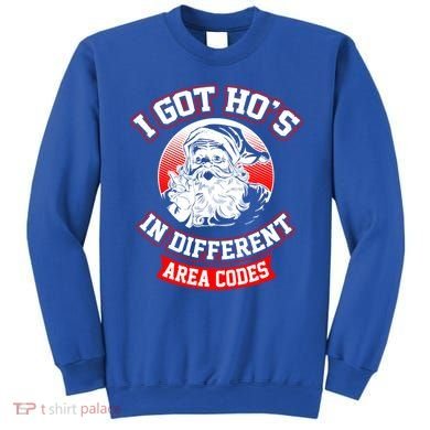 I Got Hos In Different Area Codes Christmas Gift Santa Sweatshirt