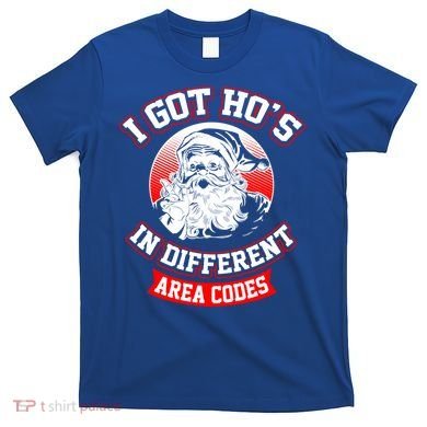 I Got Hos In Different Area Codes Christmas Gift Santa T-Shirt