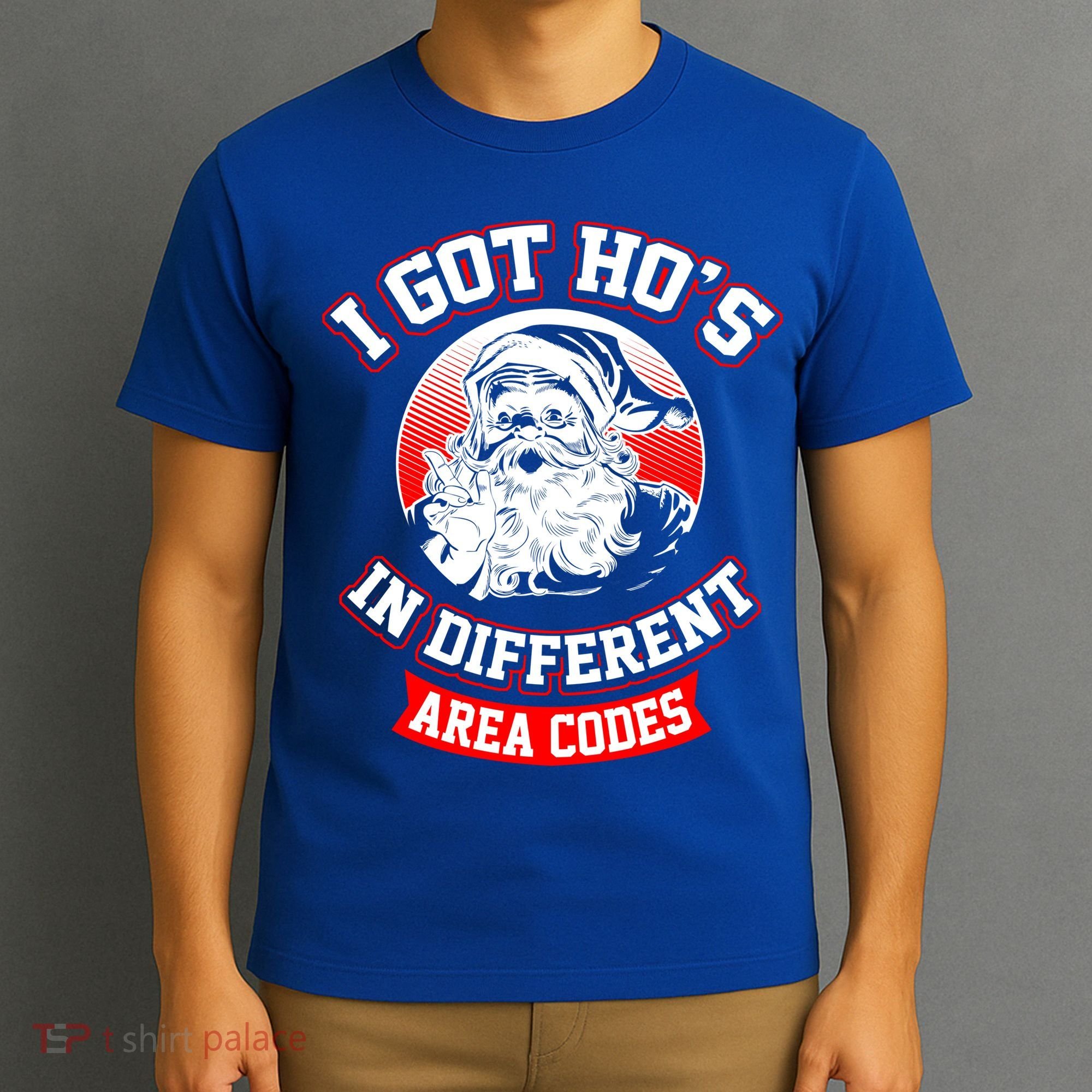 I Got Hos In Different Area Codes Christmas Gift Santa T-Shirt