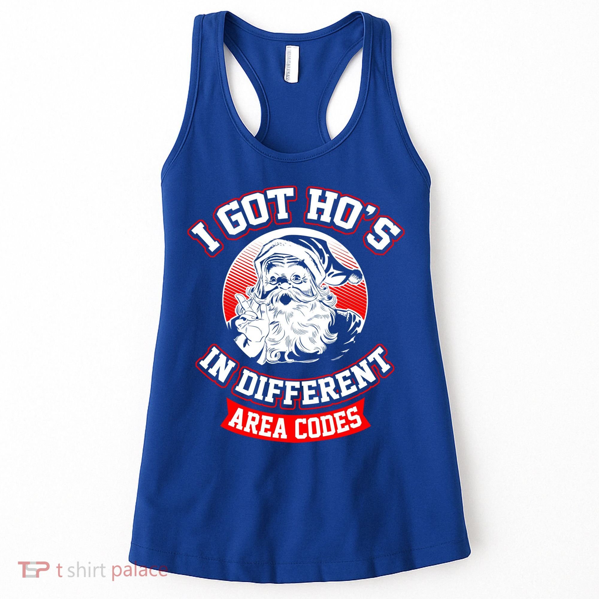 I Got Hos In Different Area Codes Christmas Gift Santa Women's Tank Top