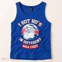 I Got Hos In Different Area Codes Christmas Gift Santa Tank Top thumb 2