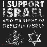 IDF Grunge I Support Israel and its Right to Defend Itself Hat thumb 2