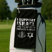 IDF Grunge I Support Israel and its Right to Defend Itself Golf Towel thumb 2