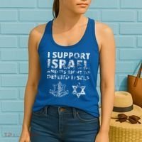 IDF Grunge I Support Israel and its Right to Defend Itself Women's Tank Top thumb 2