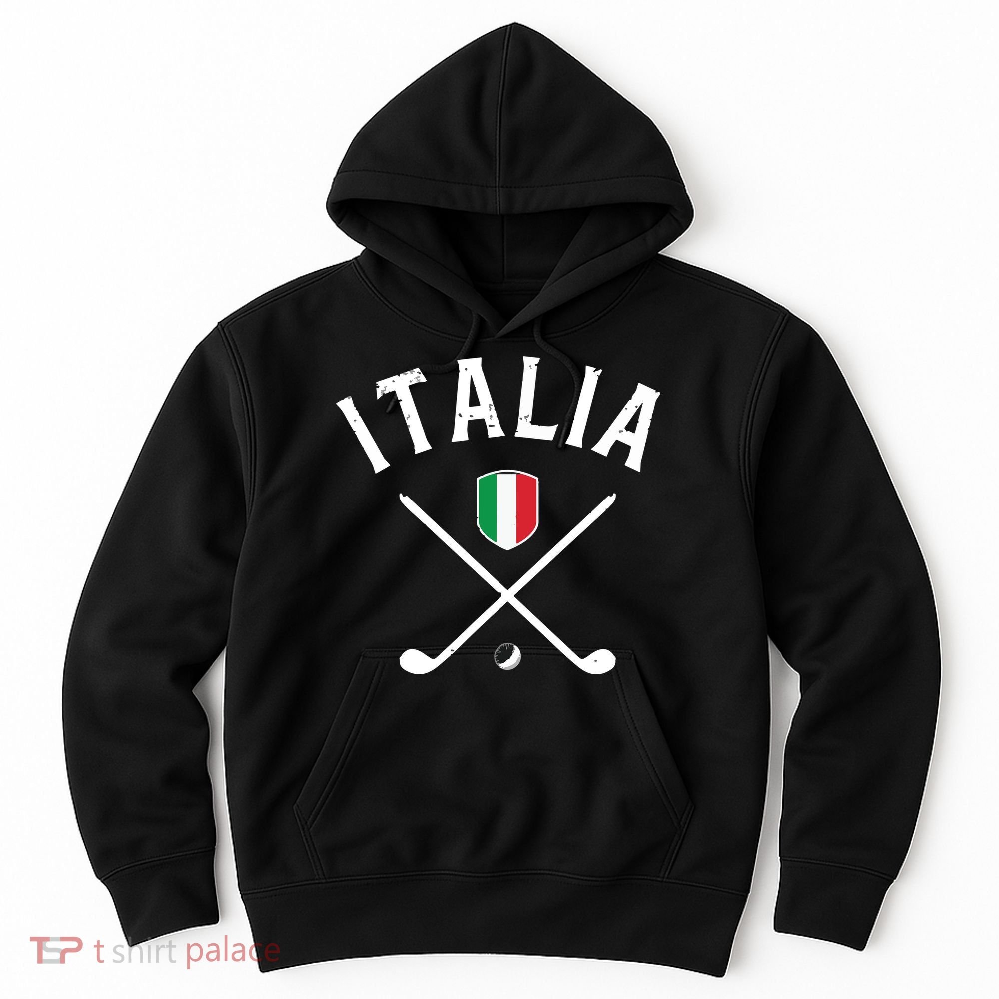 Italy Golf Italian Flag Golf Tee Hoodie
