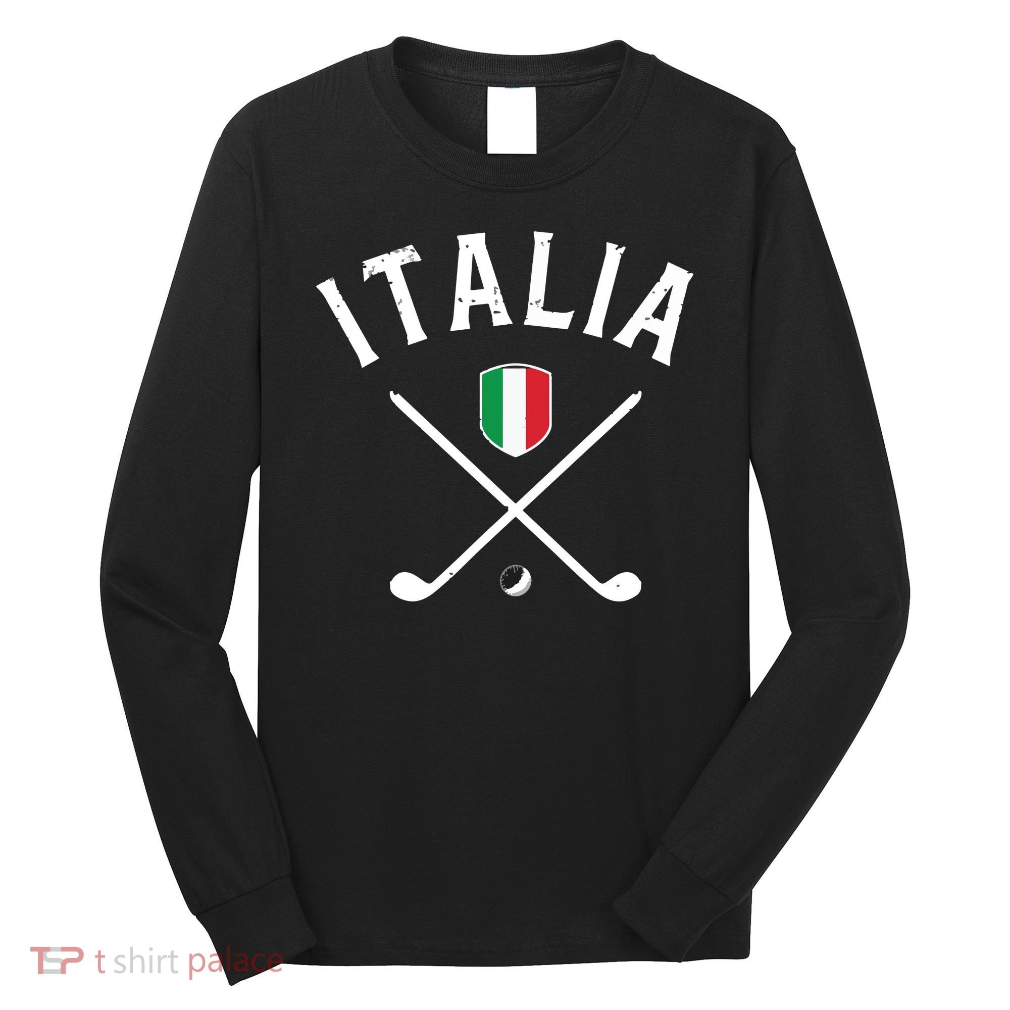 Italy Golf Italian Flag Golf Tee Long Sleeve Shirt